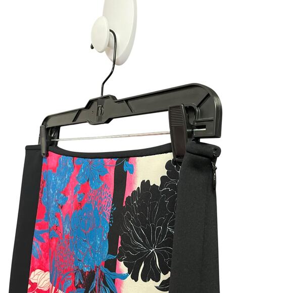 Carlisle Mixed Print Floral Striped Scuba Fabric Straight Fit Knee Skirt Size 6 - Picture 3 of 7